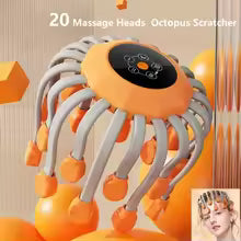 Massage Heads Orange Scalp Head Massager Red Light Vibrator Octopus Scratcher For Relaxation Stress